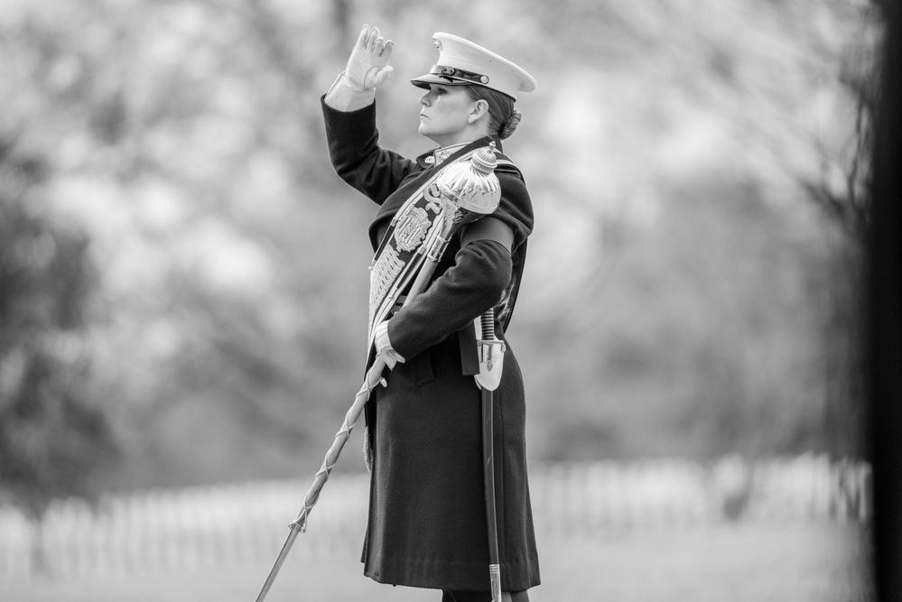 Full Honors Repatriation for U.S. Marine Corps Pvt. Archie Newell in Section 60