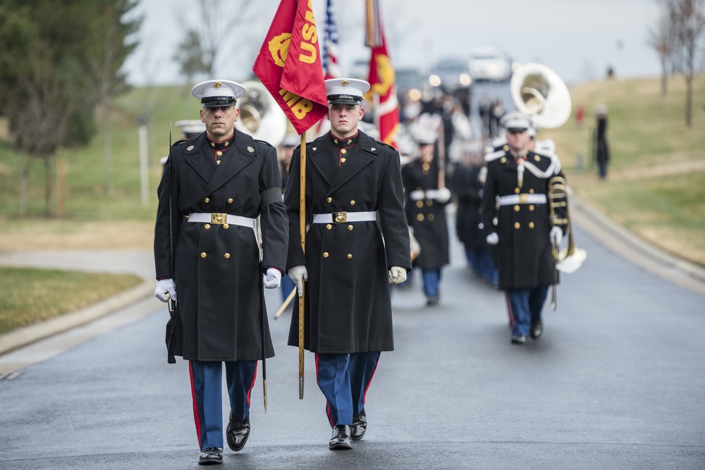 Full Honors Repatriation for U.S. Marine Corps Pvt. Archie Newell in Section 60