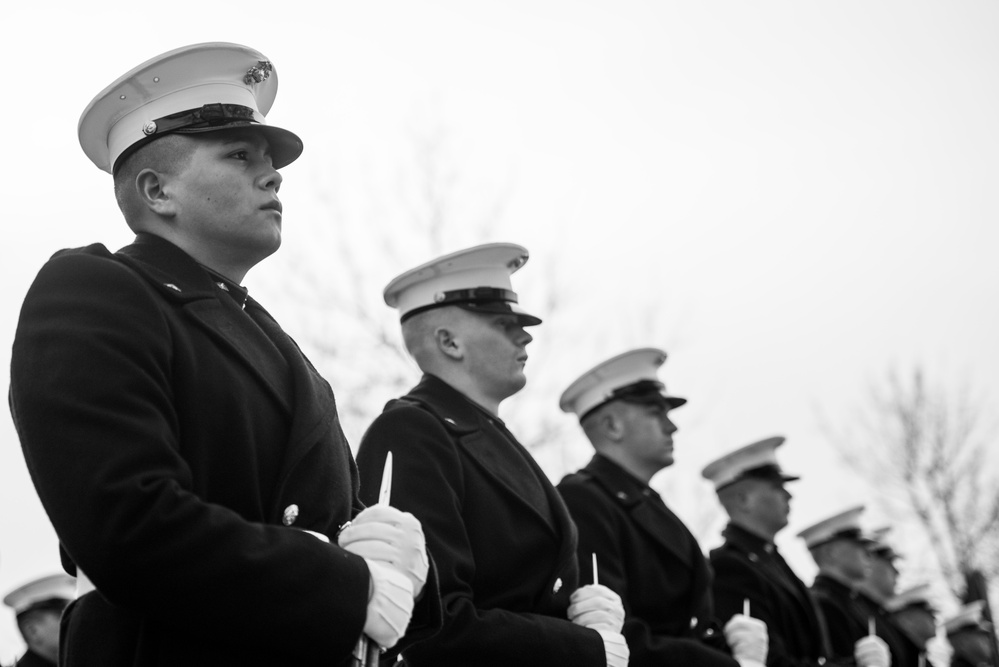 Full Honors Repatriation for U.S. Marine Corps Pvt. Archie Newell in Section 60