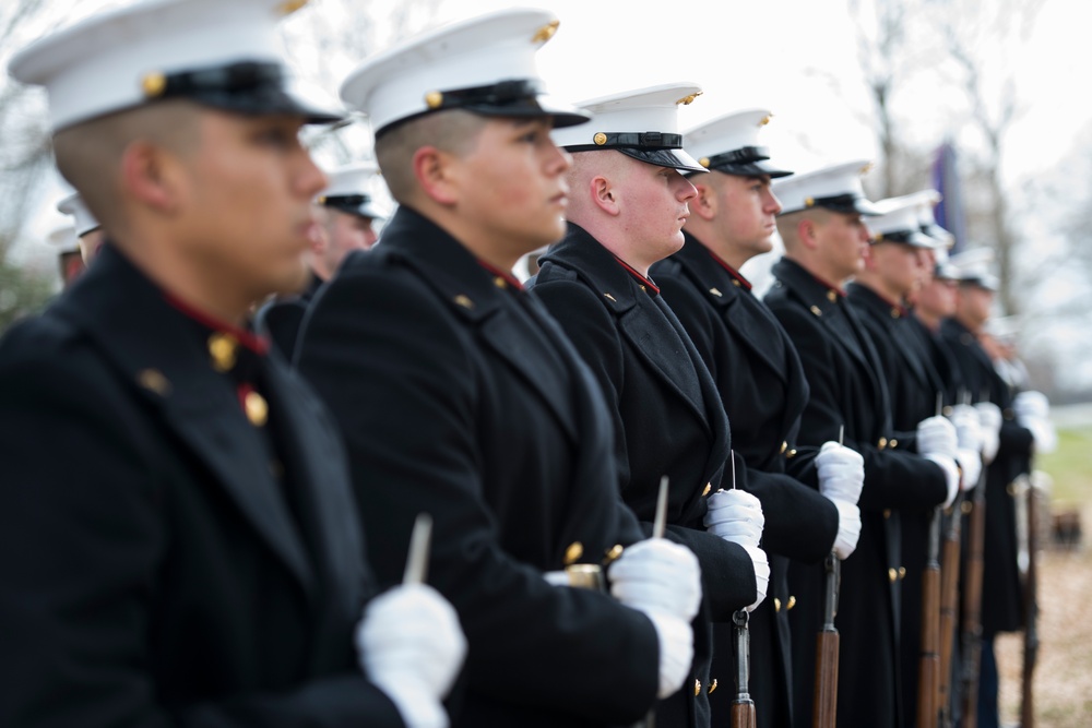 Full Honors Repatriation for U.S. Marine Corps Pvt. Archie Newell in Section 60