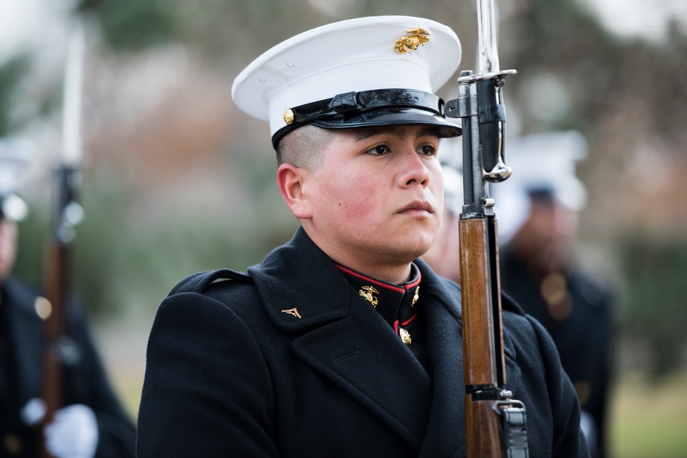Full Honors Repatriation for U.S. Marine Corps Pvt. Archie Newell in Section 60