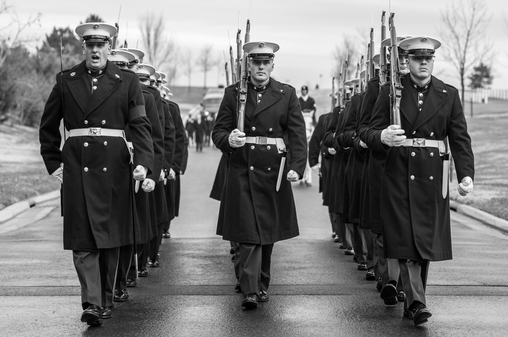 Full Honors Repatriation for U.S. Marine Corps Pvt. Archie Newell in Section 60