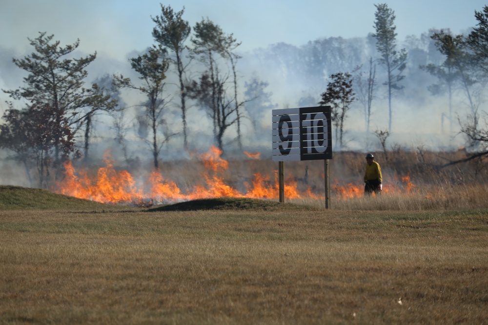 Late-fall prescribed burns help cut wildfire risk, improve habitat at Fort McCoy