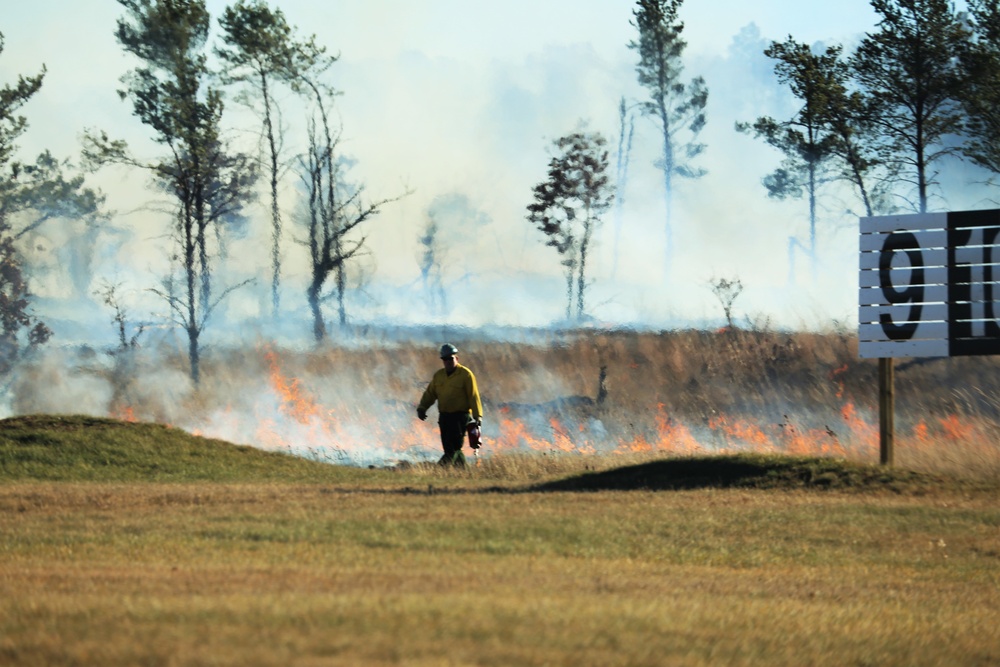 Late-fall prescribed burns help cut wildfire risk, improve habitat at Fort McCoy