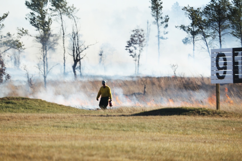 Late-fall prescribed burns help cut wildfire risk, improve habitat at Fort McCoy