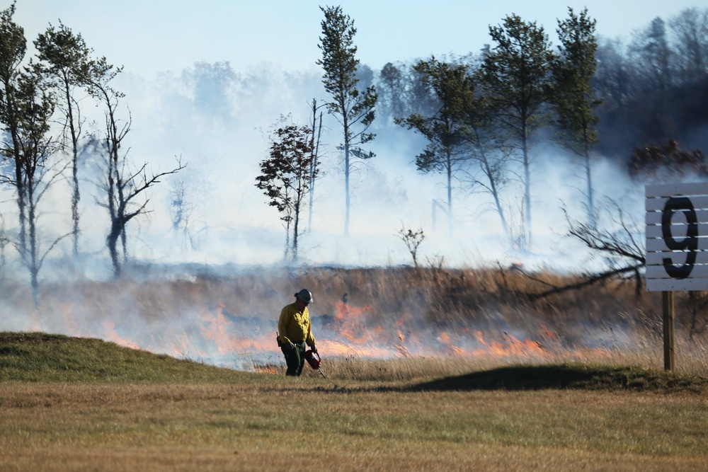 Late-fall prescribed burns help cut wildfire risk, improve habitat at Fort McCoy