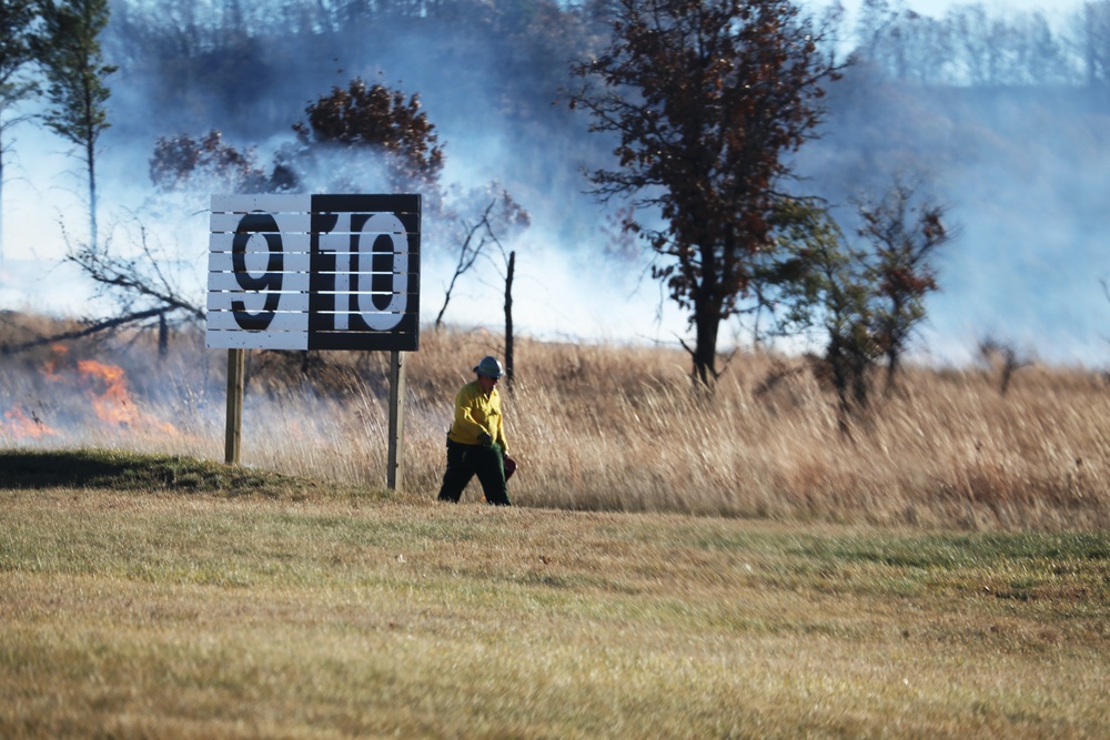 Late-fall prescribed burns help cut wildfire risk, improve habitat at Fort McCoy