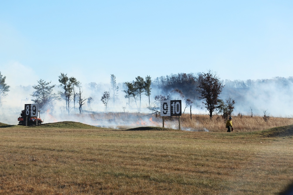 Late-fall prescribed burns help cut wildfire risk, improve habitat at Fort McCoy