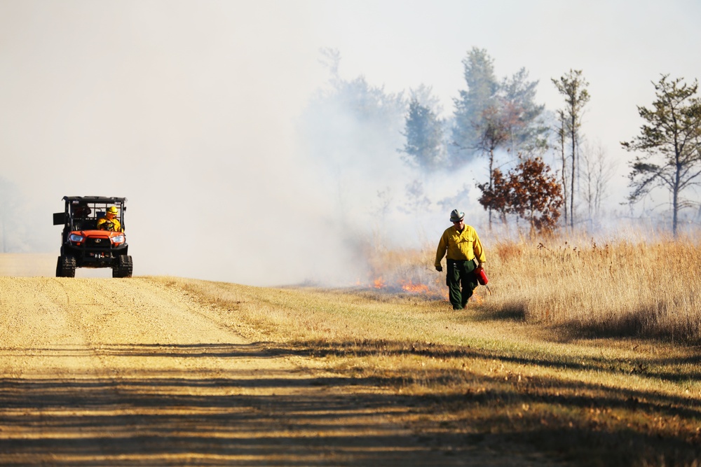 Late-fall prescribed burns help cut wildfire risk, improve habitat at Fort McCoy