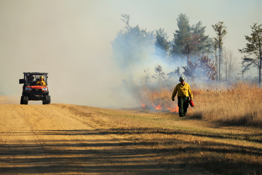 Late-fall prescribed burns help cut wildfire risk, improve habitat at Fort McCoy