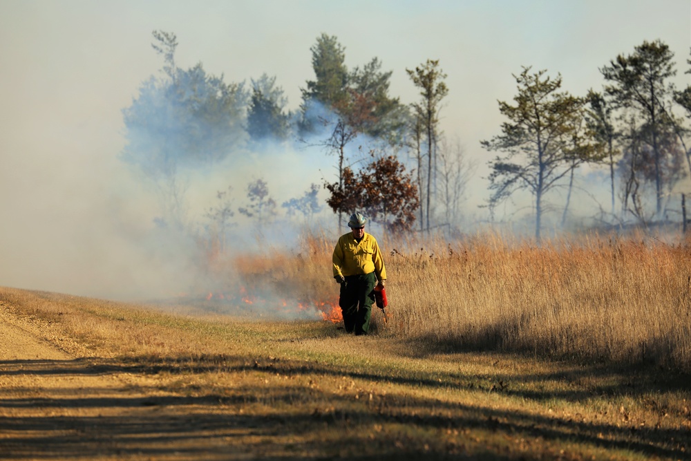 Late-fall prescribed burns help cut wildfire risk, improve habitat at Fort McCoy