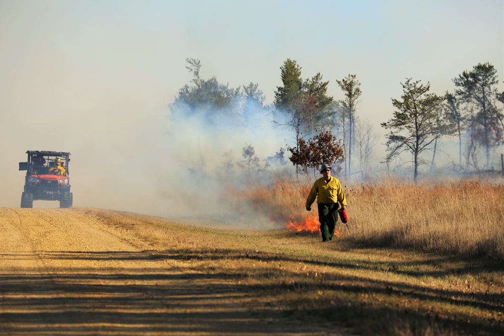 Late-fall prescribed burns help cut wildfire risk, improve habitat at Fort McCoy