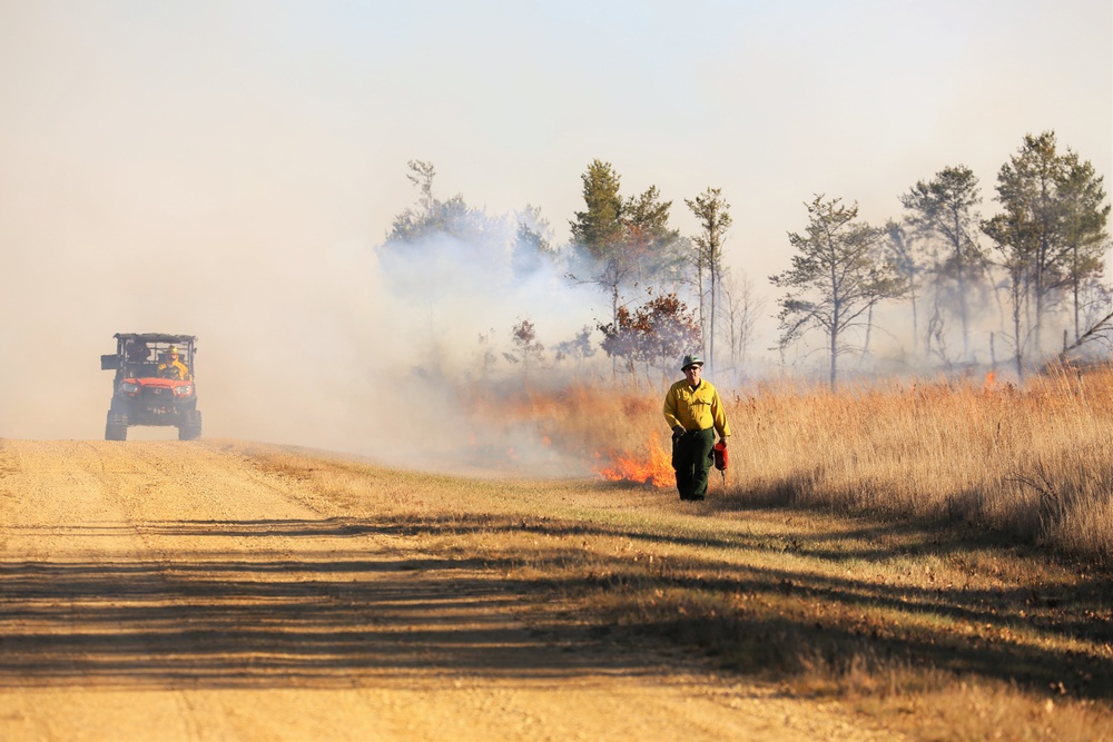 Late-fall prescribed burns help cut wildfire risk, improve habitat at Fort McCoy