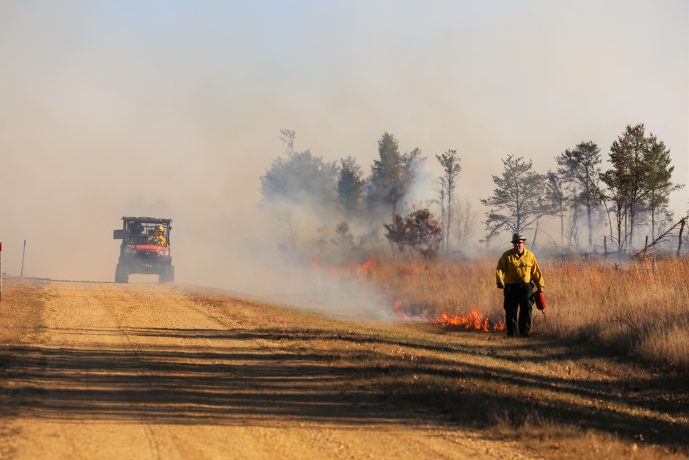 Late-fall prescribed burns help cut wildfire risk, improve habitat at Fort McCoy