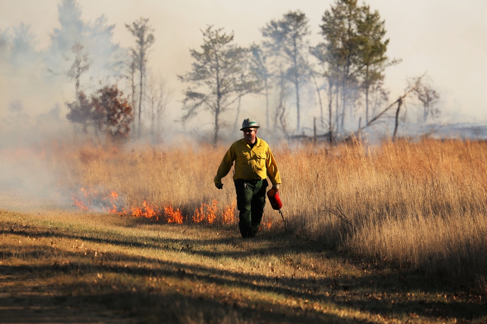 Late-fall prescribed burns help cut wildfire risk, improve habitat at Fort McCoy