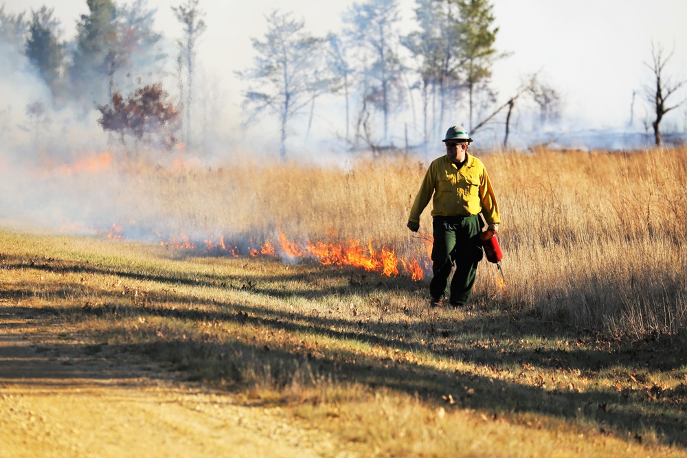 Late-fall prescribed burns help cut wildfire risk, improve habitat at Fort McCoy