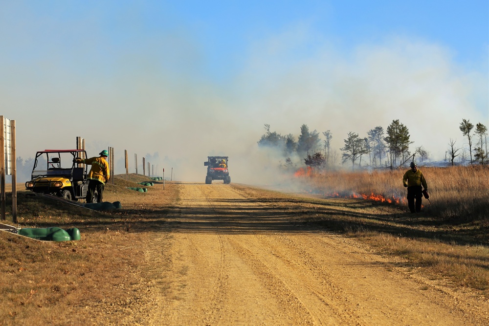 Late-fall prescribed burns help cut wildfire risk, improve habitat at Fort McCoy