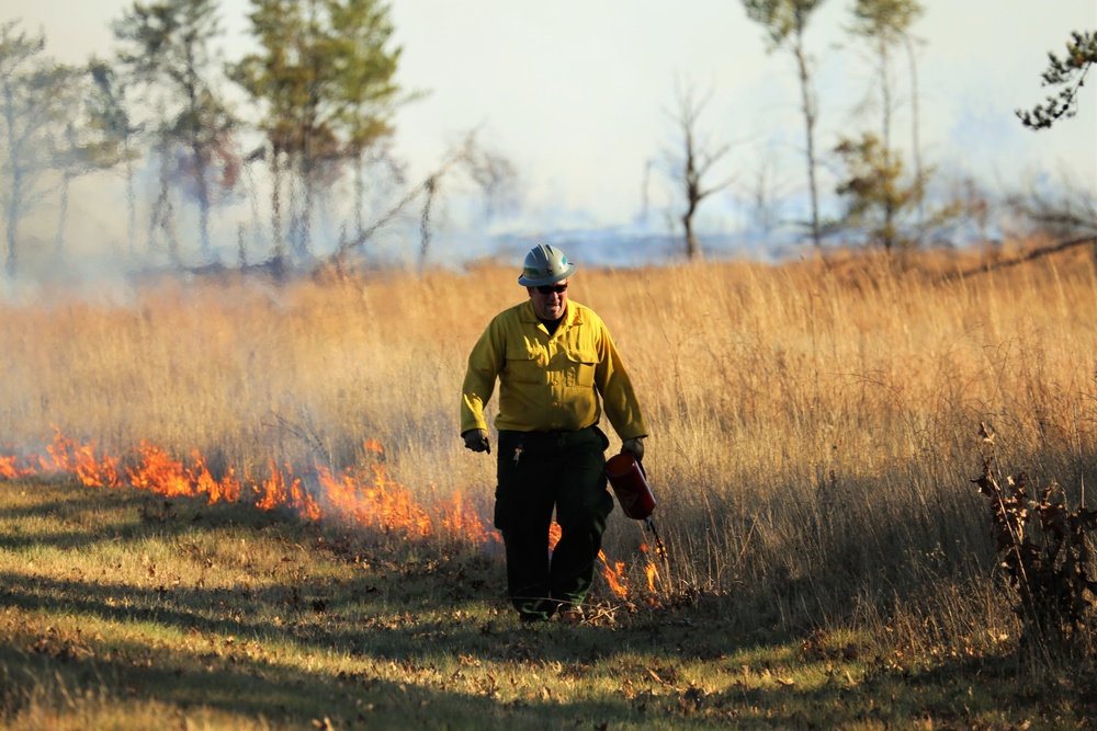 Late-fall prescribed burns help cut wildfire risk, improve habitat at Fort McCoy