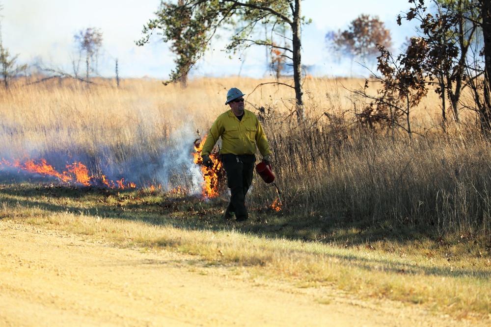 Late-fall prescribed burns help cut wildfire risk, improve habitat at Fort McCoy