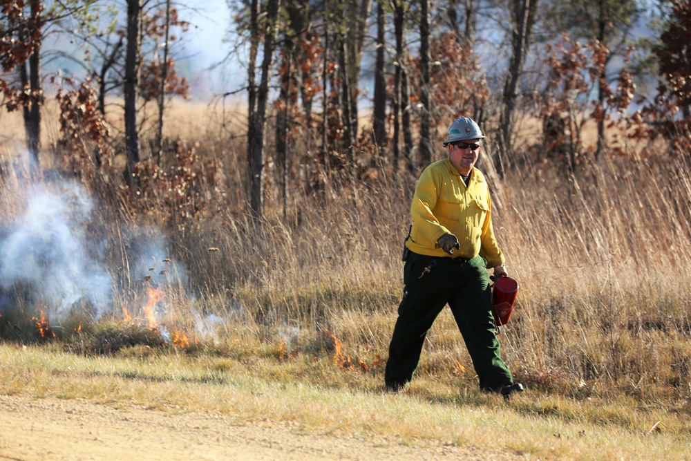 Late-fall prescribed burns help cut wildfire risk, improve habitat at Fort McCoy