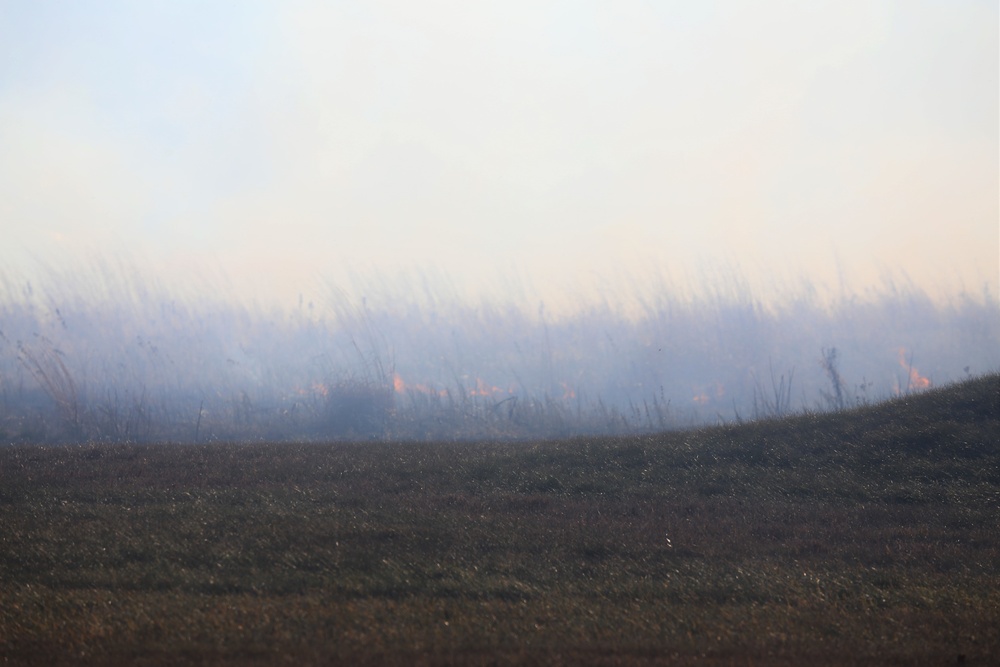 Late-fall prescribed burns help cut wildfire risk, improve habitat at Fort McCoy