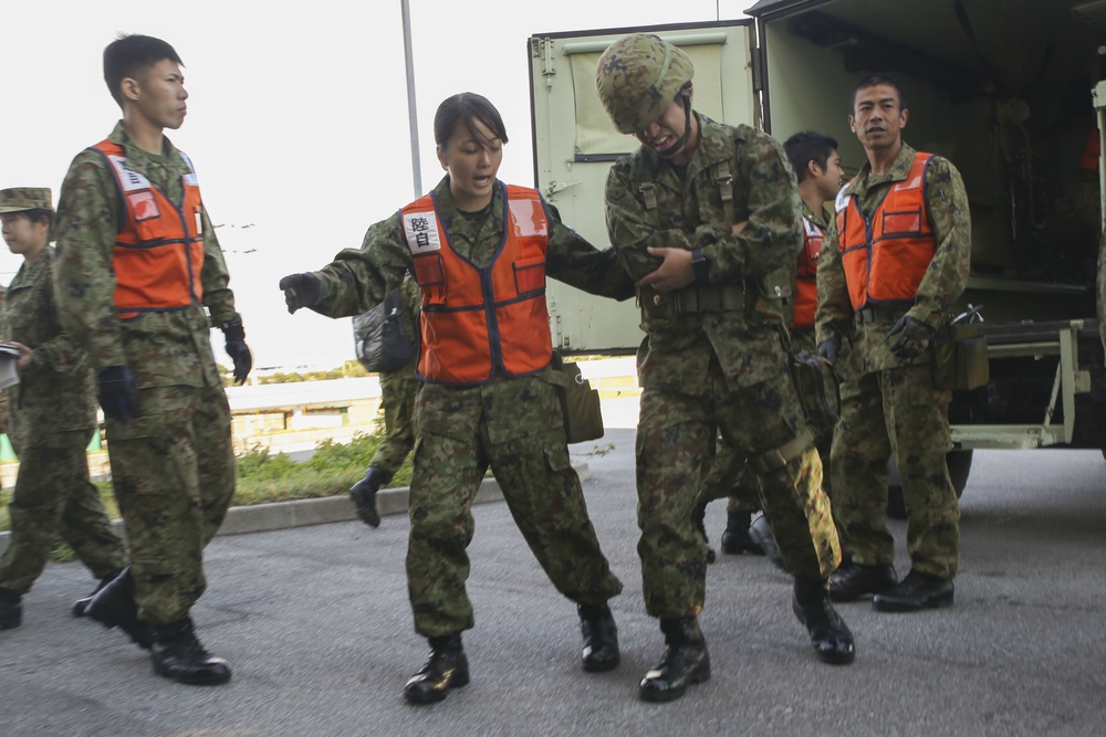 JSDF, U.S. military conduct Japanese and U.S. Medical Expert Exchange Event