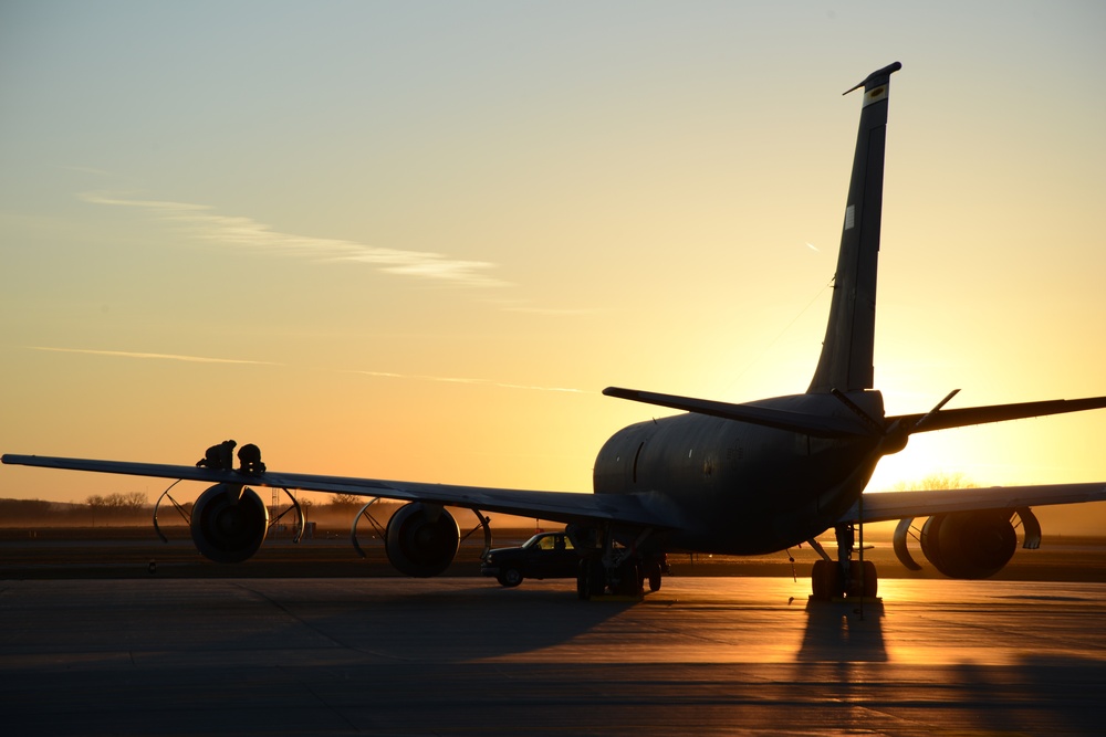 Sunset on a KC-135