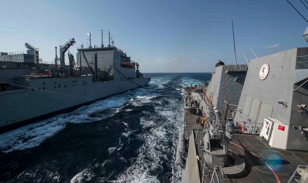 USS Sampson Performs RAS