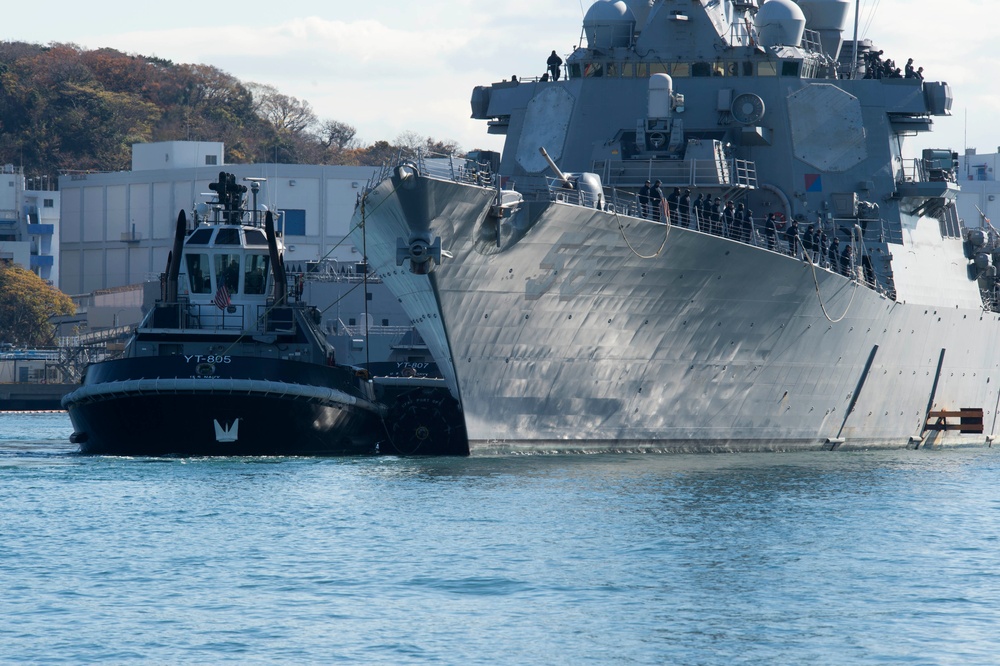 MV Treasure offloads USS John S. McCain
