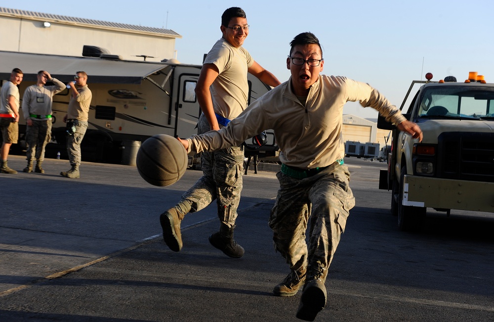 Basketball while deployed