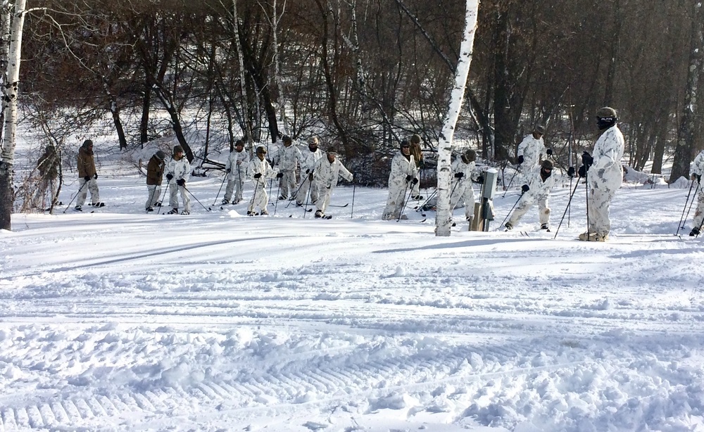 Cold-Weather Operations Course students practice skiing at Fort McCoy