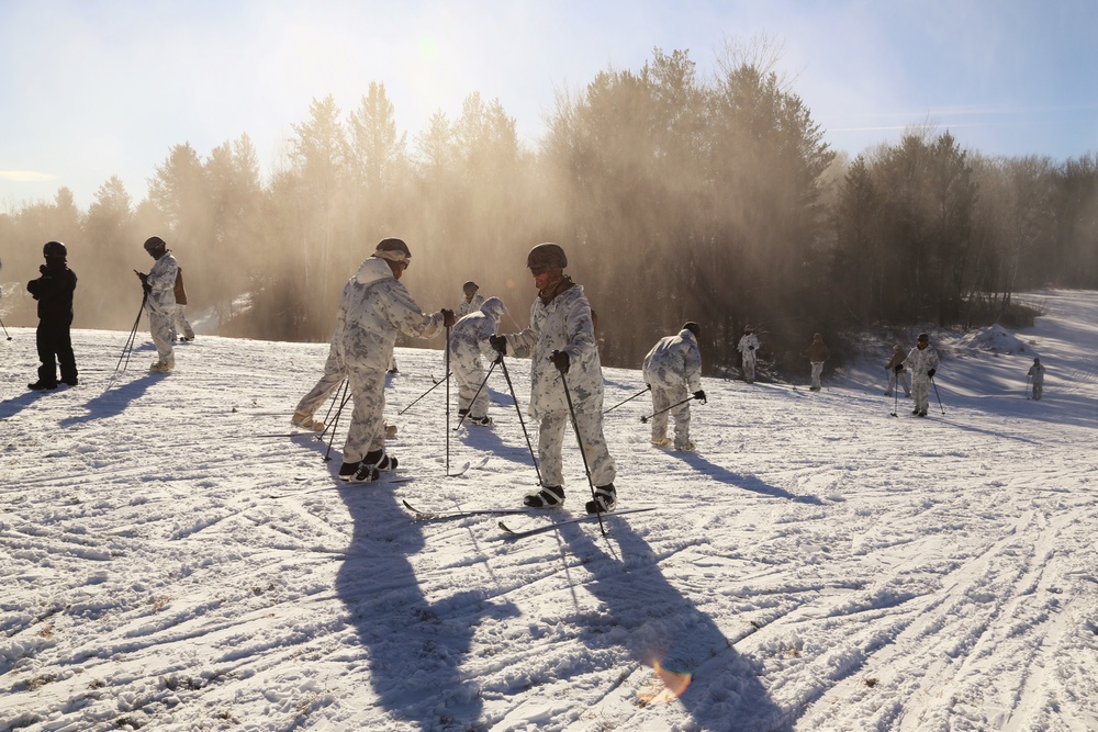 Cold-Weather Operations Course students practice skiing at Fort McCoy