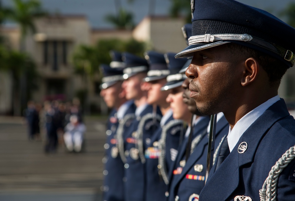 Hickam Field survivor honored at retreat ceremony 76 years later