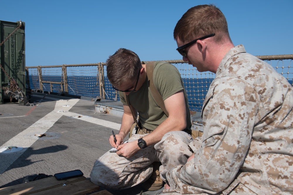 Marine EOD unit embarked aboard USS Pearl Harbor conduct training