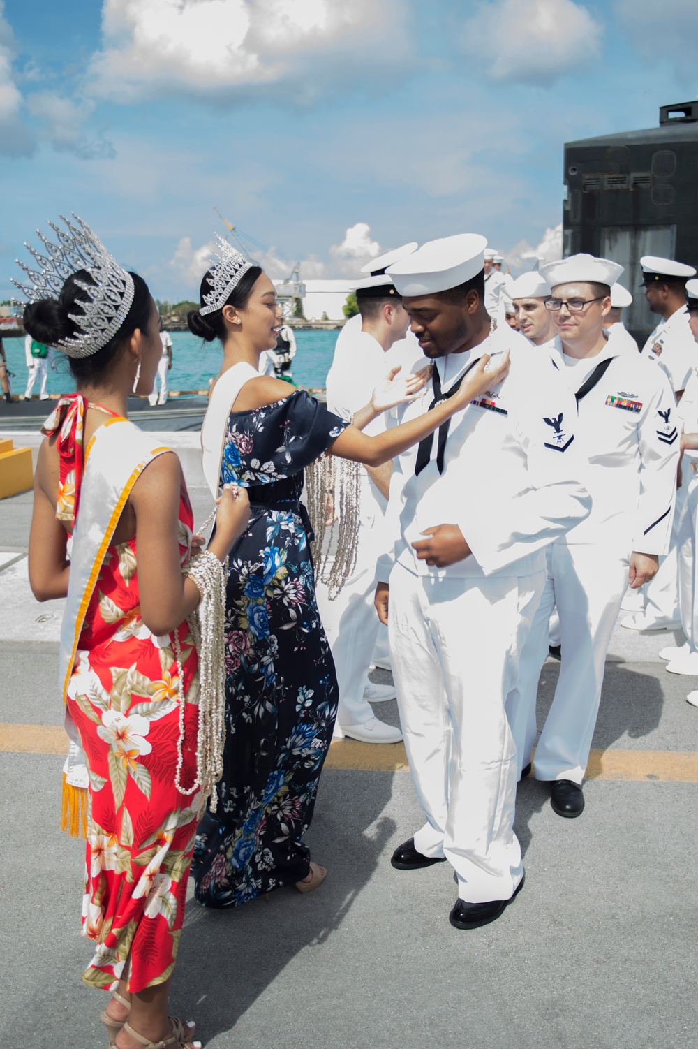 USS Asheville Sailors Welcomed to Guam