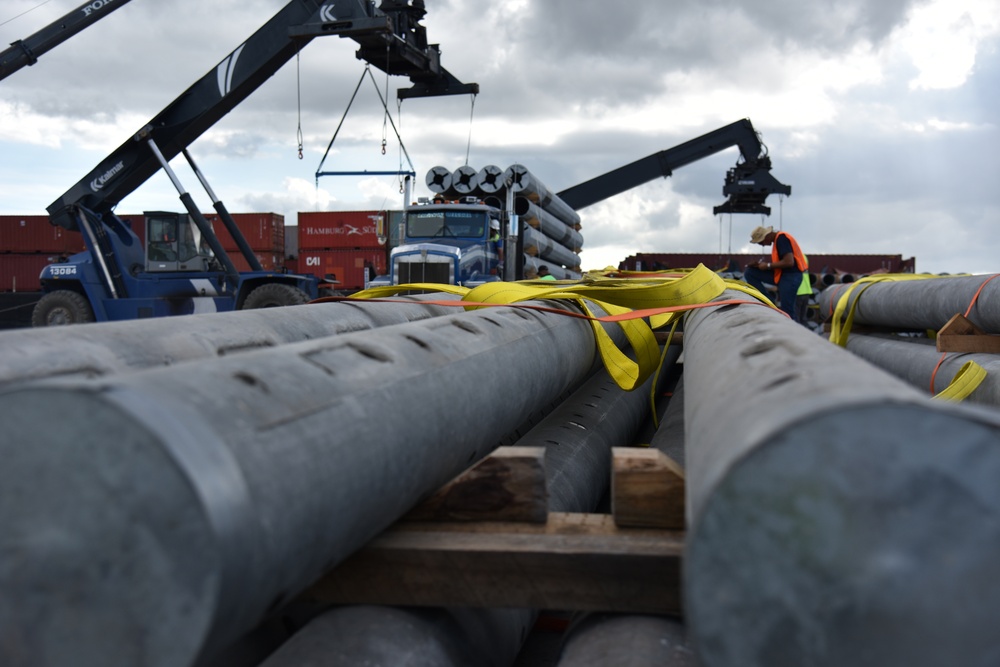 Power Poles Delivered to Puerto Rico