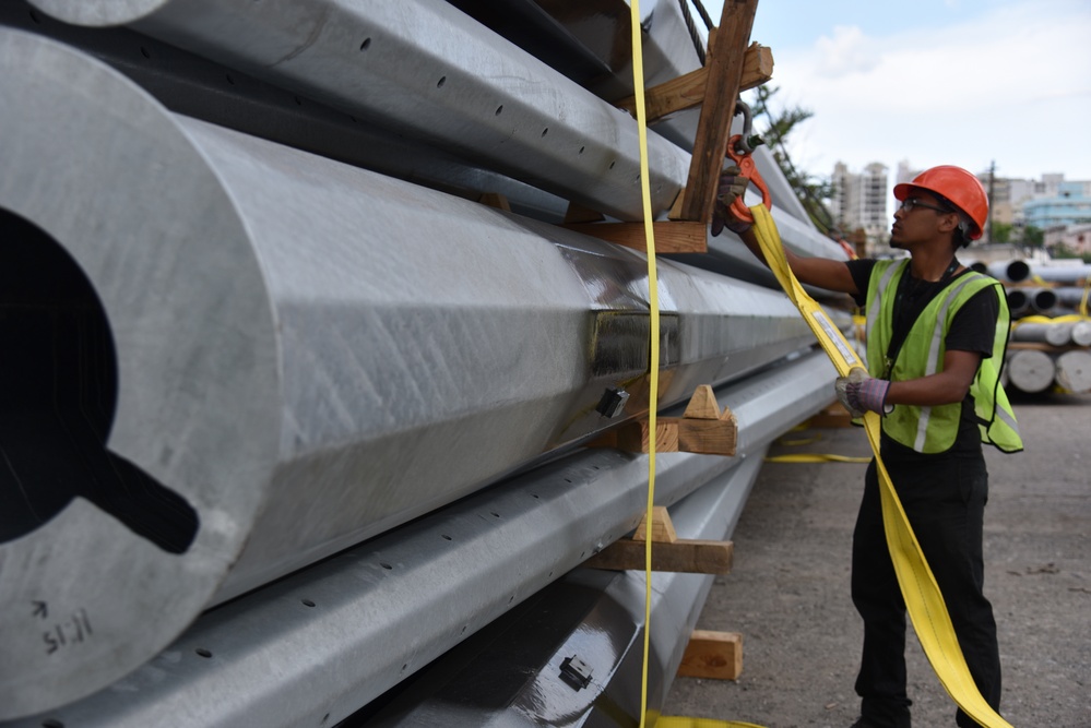 Power Poles Delivered to Puerto Rico