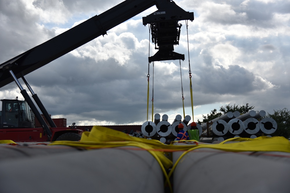 Power Poles Delivered to Puerto Rico