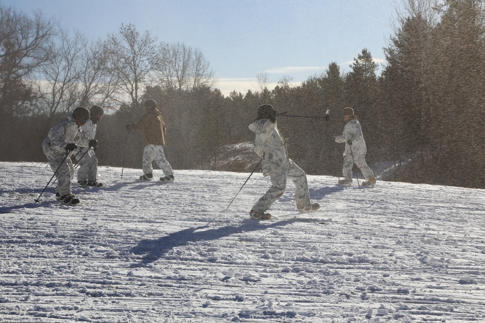 Cold-Weather Operations Course students practice skiing at Fort McCoy