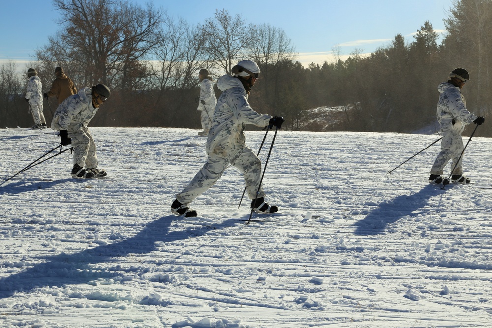 Cold-Weather Operations Course students practice skiing at Fort McCoy