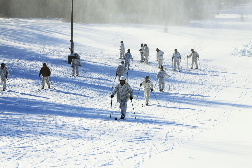 Cold-Weather Operations Course students practice skiing at Fort McCoy