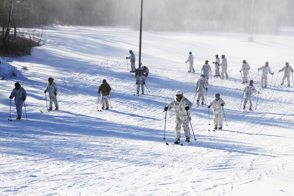 Cold-Weather Operations Course students practice skiing at Fort McCoy