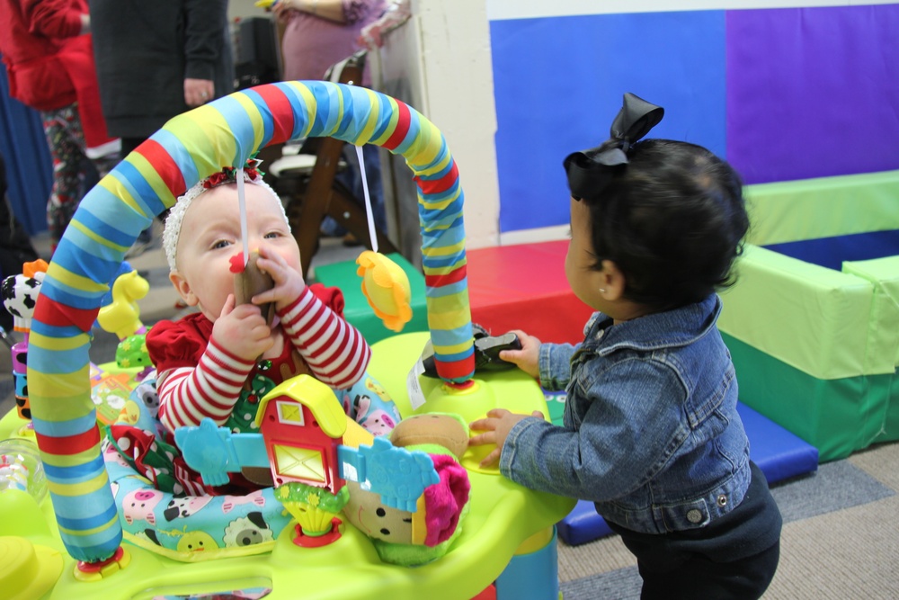 Fort McCoy &quot;Connect the Tots&quot; play group Christmas party