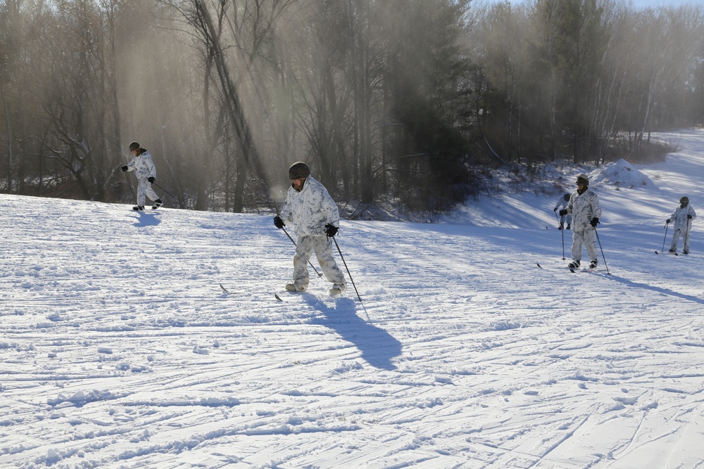 Cold-Weather Operations Course students practice skiing at Fort McCoy