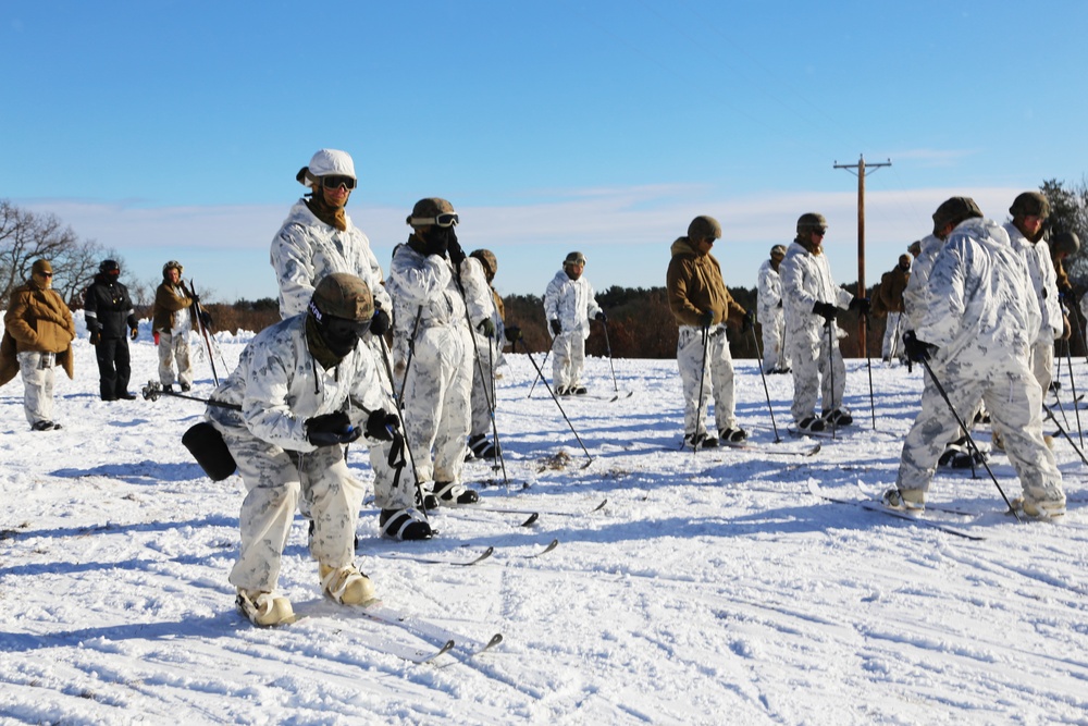 Cold-Weather Operations Course students practice skiing at Fort McCoy