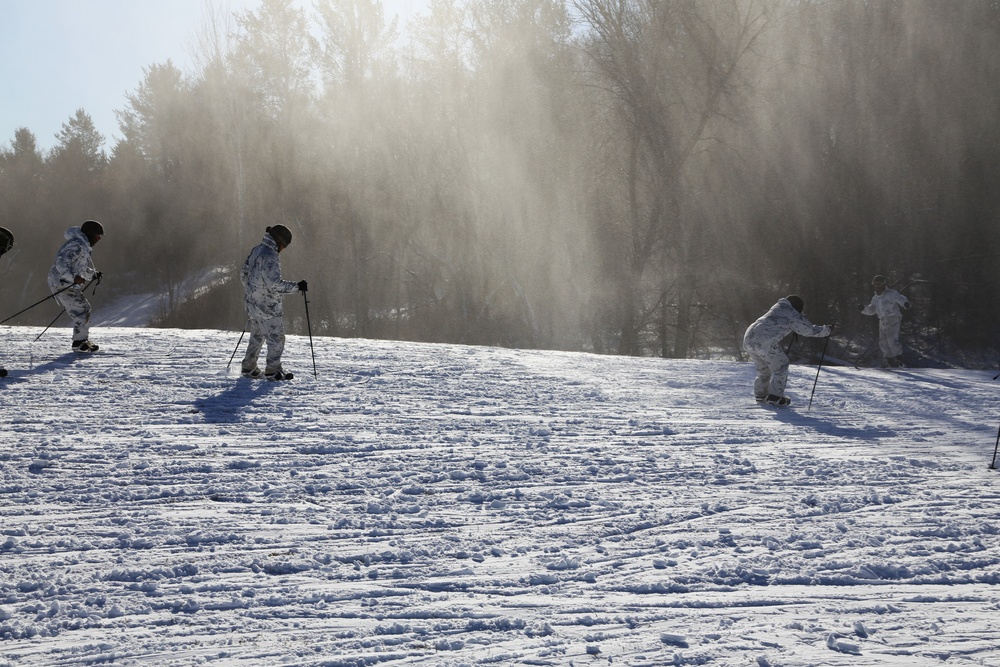 Cold-Weather Operations Course students practice skiing at Fort McCoy