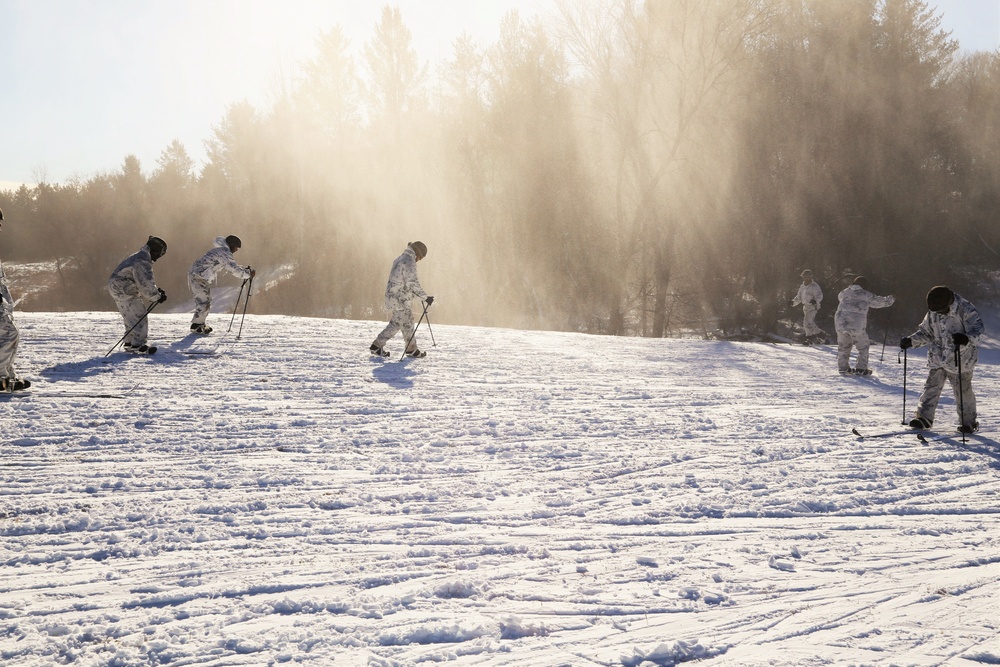 Cold-Weather Operations Course students practice skiing at Fort McCoy