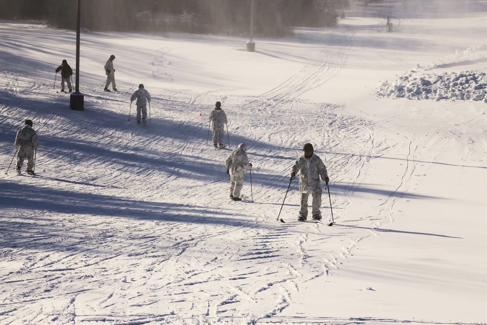 Cold-Weather Operations Course students practice skiing at Fort McCoy