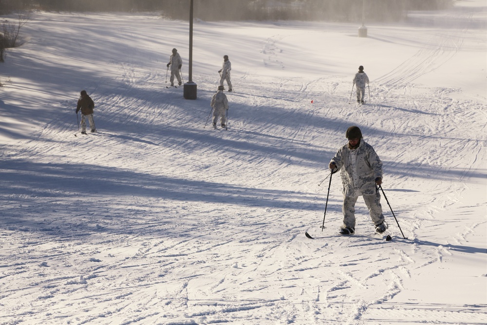 Cold-Weather Operations Course students practice skiing at Fort McCoy