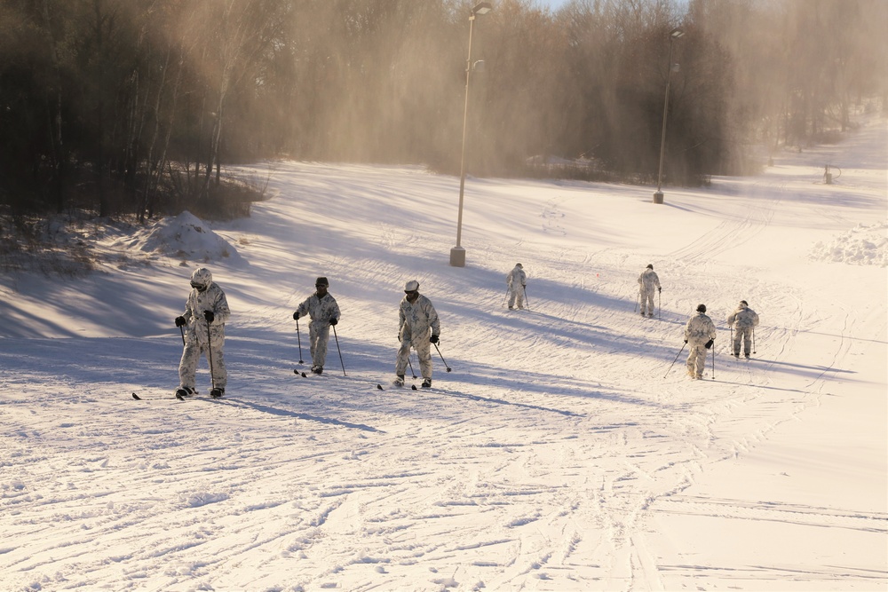 Cold-Weather Operations Course students practice skiing at Fort McCoy